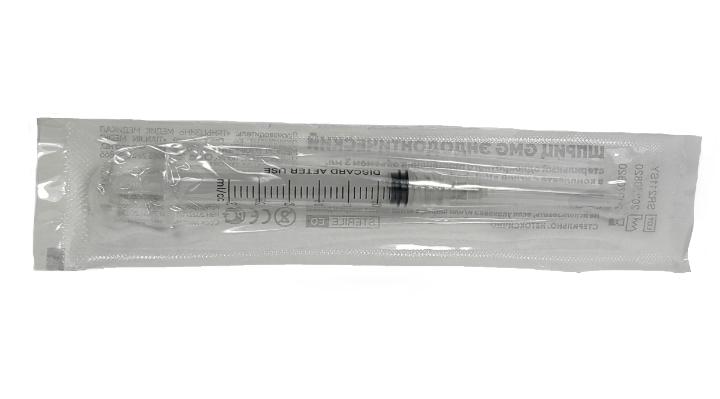 Эндодонтический шприц для промывания каналов со сменной иглой, 3мл (0,4х32мм) GMG
