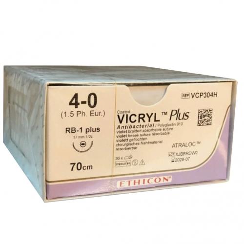 ������ ���� 4/0 (70 ��, 17 �� �������, ���������� 1/2, ���.), VCP 304H (��:36 ��)/ Ethicon