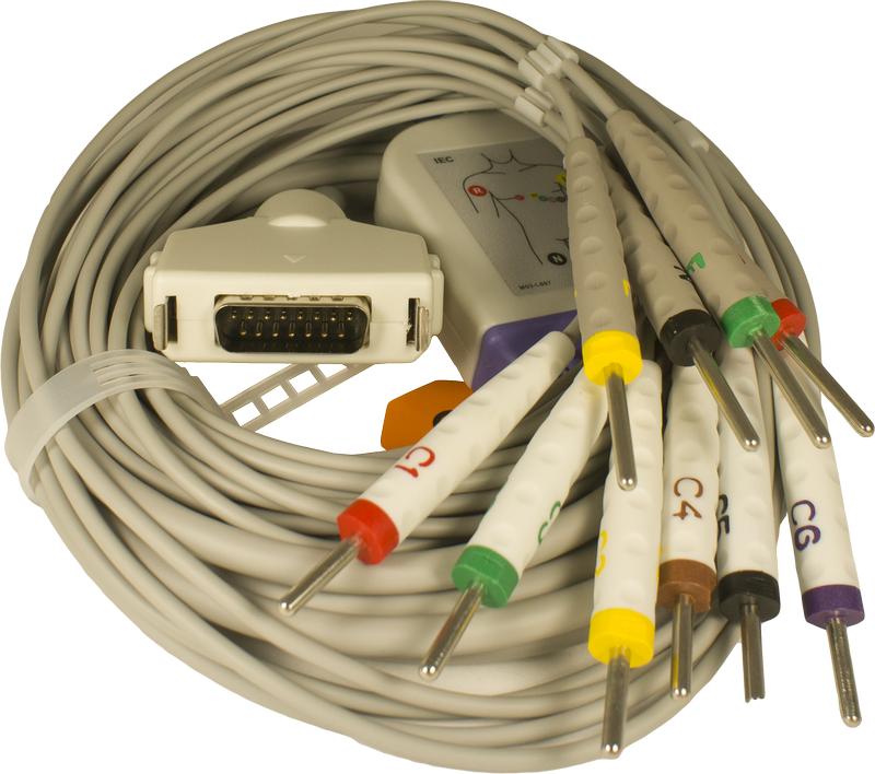 ЭКГ кабель пациента для Fukuda Denshi CP, FX, FCP, CARDIMAX FCP, Din 3мм