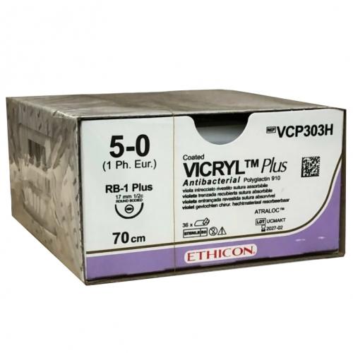 ������ ���� 5/0 (70 ��, 17 �� �������, ���������� 1/2, ���.), VCP 303H (��:36 ��)/ Ethicon