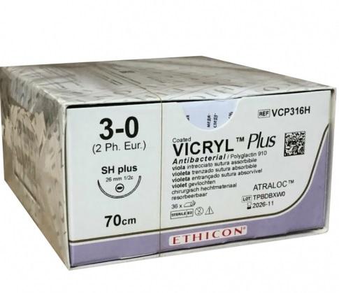 ������ ���� 3/0 (70 ��, 26 �� �������, ���������� 1/2, ���.), VCP 316H (��:36 ��)/ Ethicon 